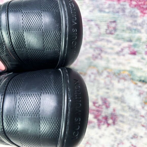 Louis Vuitton Black Leather Low Top - Picture 8 of 11